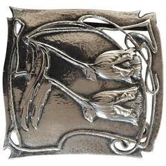 Arts & Crafts Belt Buckle with English Silver Marks