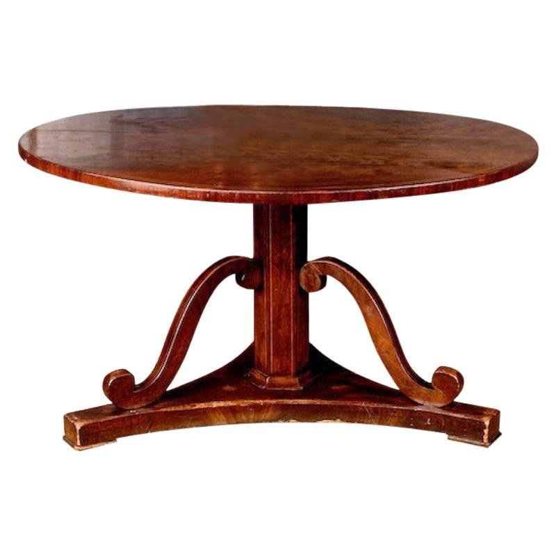 19th Century Biedermeier Style Mahogany Table