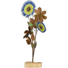 Curtis Jere Vintage Floral Sculpture