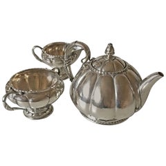 Georg Jensen Tea Set #26 in Silver with Early Marks from 1904-1908
