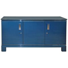 Art Deco Sideboard Metallic Blue