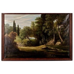 19th Century Painting Oil on Canvas Landscape