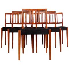 Mid-Century Rosewood Set of Six Dining Chairs Nils Jonsson