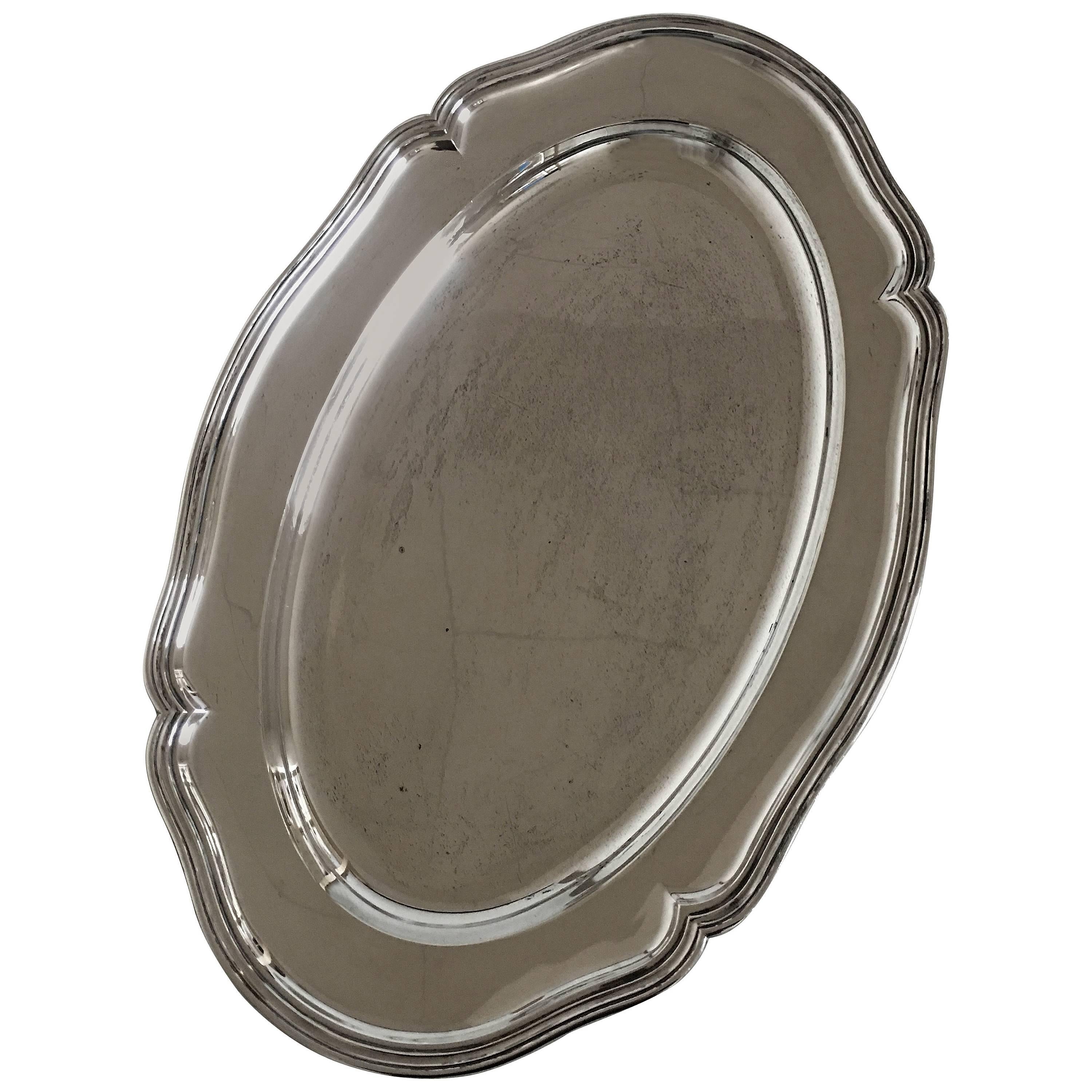 Oval Silver Tray in 835 S For Sale at 1stDibs | oblong silver tray, 835  silver, silver 835