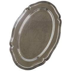 Antique Oval Silver Tray in 835 S