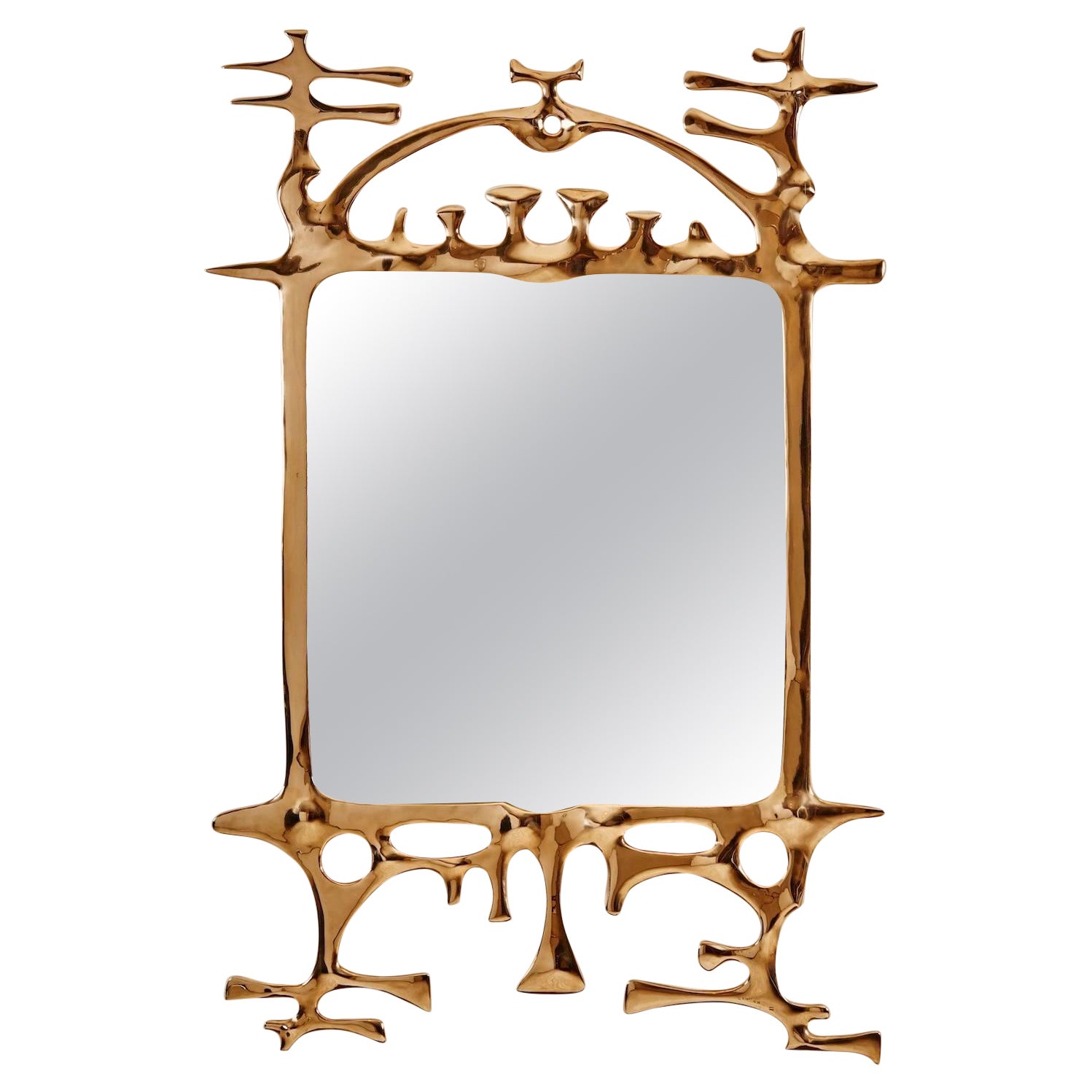 1970s Surrealist Mirror by Victor Roman For Sale