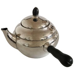 Georg Jensen Sterling Silver Tea Pot #1A with Ebony