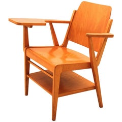 Mid Century Modern Brown Vintage Beechwood Chair by Franz Schuster, 1959