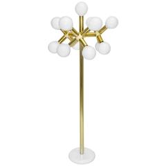 Brass Floor Lamp by J .T . Kalmar Vienna, 1970 4