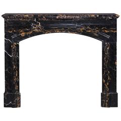 Antique Louis XIV Style Mantel Fireplace in Portor Marble, 19th Century