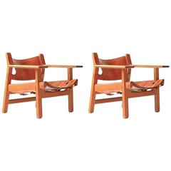 Pair of Spanish Chairs by Børge Mogensen