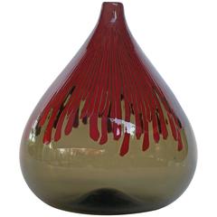 Venini Murano "Cannetti" Glass Vase by Ludovico Diaz de Santillana, 1960