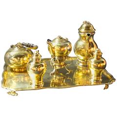 Continental Gilded Silver Tea Service