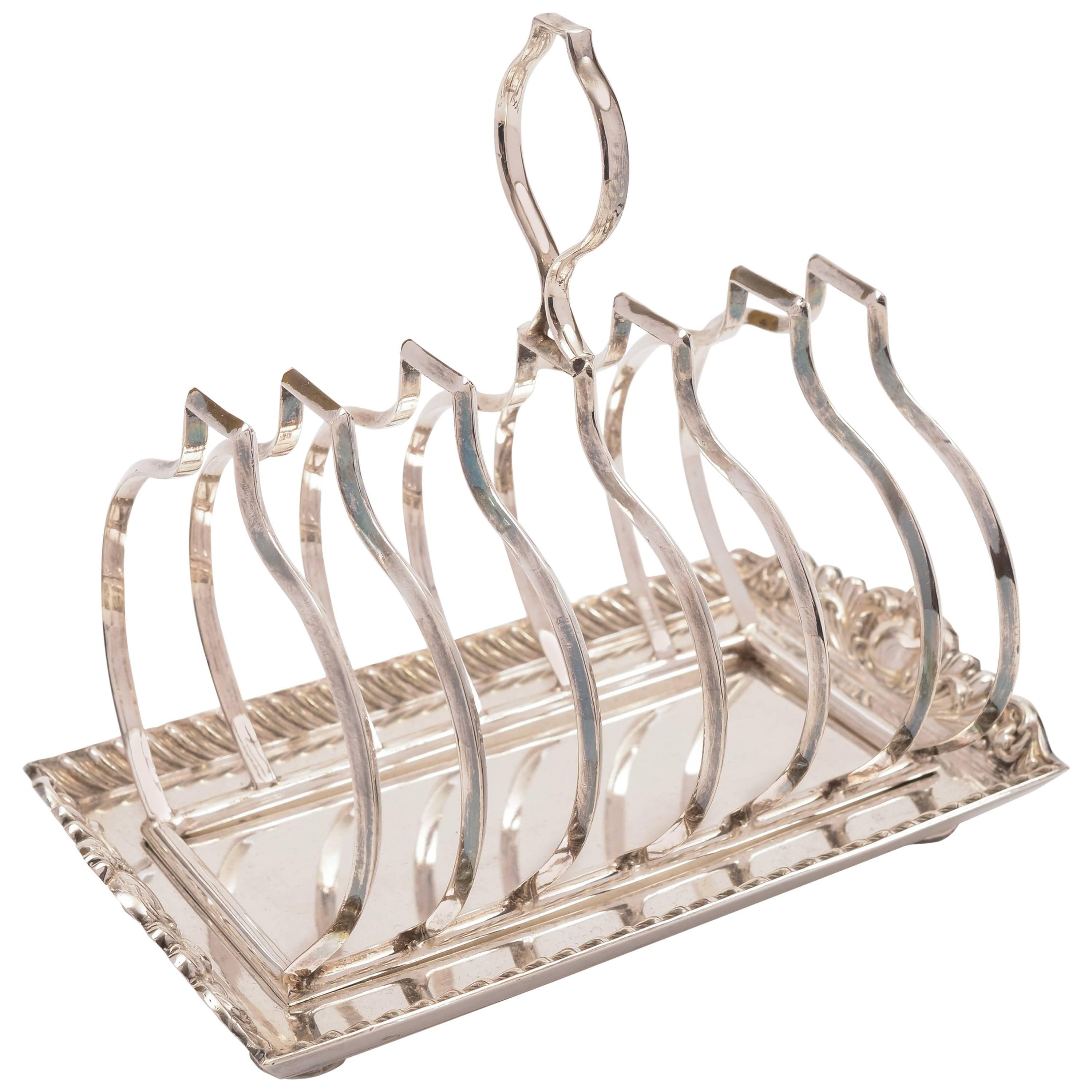 20th Century Edwardian Silver Plated Toast Rack