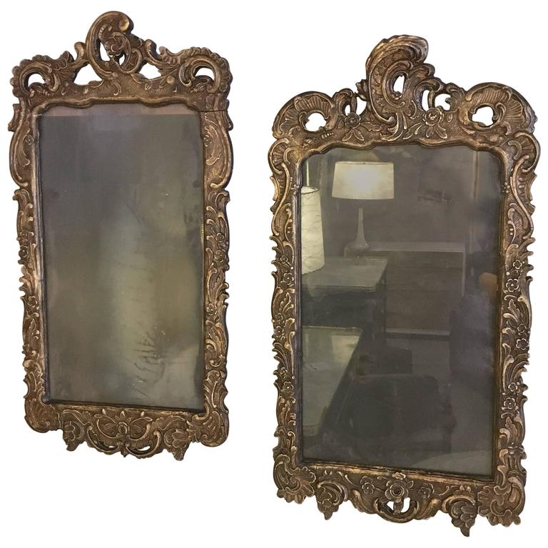 Pair Of 19th Century Italian Carved Mirror Frames For Sale at 1stdibs