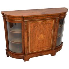 Antique Victorian Inlaid Walnut Credenza