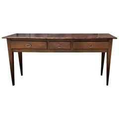 Antique Three-Drawer Console Table