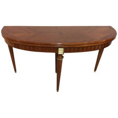 Maison Jansen Demilune Console Table Converts into a Dining Table