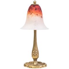 Wonderful 1920s French Art Deco Bronze Table Lamp Signed by Charles Schneider 12