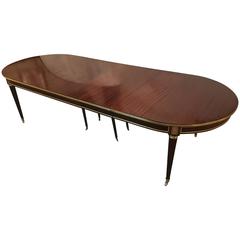 Vintage A Two-Leaf Maison Jansen Style Rosewood Dining Table Bronze-Mounted