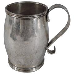 Large Antique South American Silver Mug with Beautiful Patina