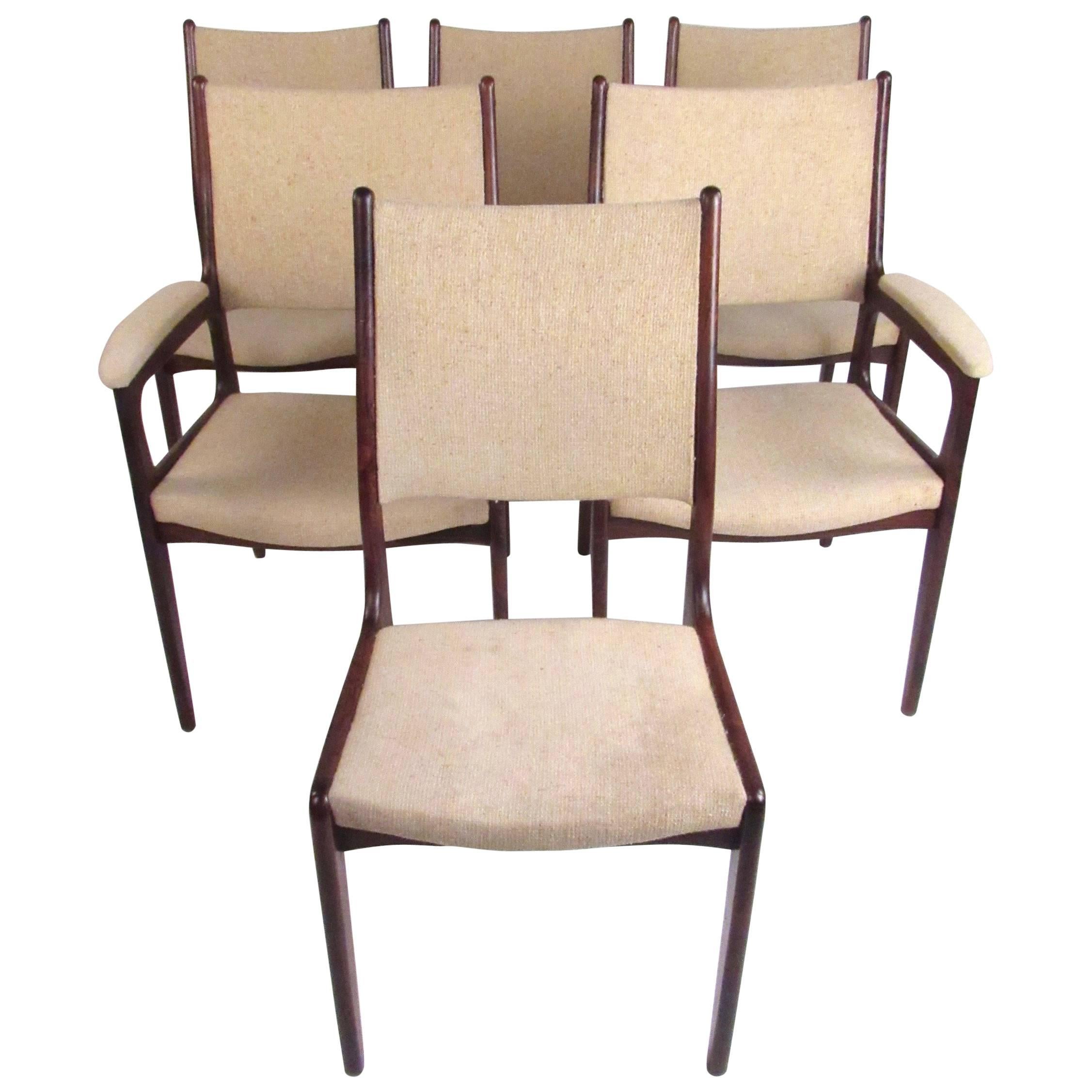 Scandinavian Modern Rosewood Dining Chairs For Sale