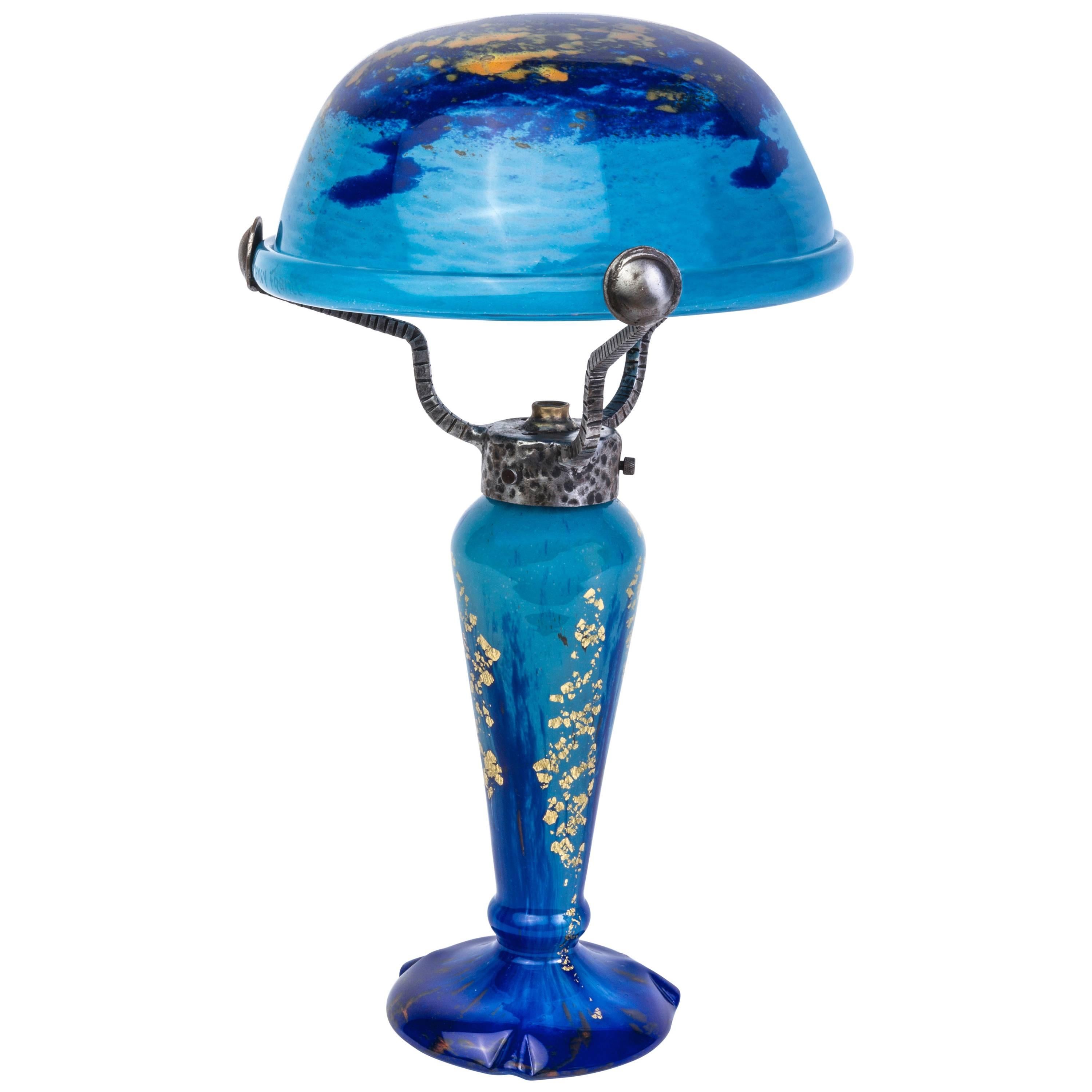 Stunning 1920s Art Deco Table Lamp by Daum Nancy