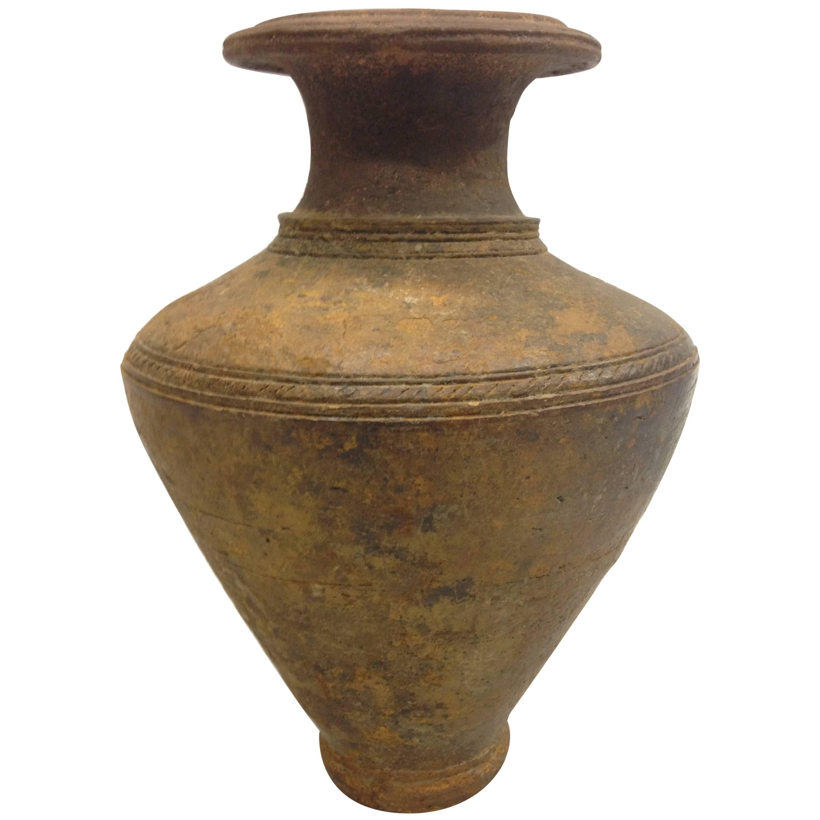 Ancient Classic Form Khmer Urn or Vase For Sale