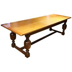 Antique Oak Refectory Table, Farmhouse Table