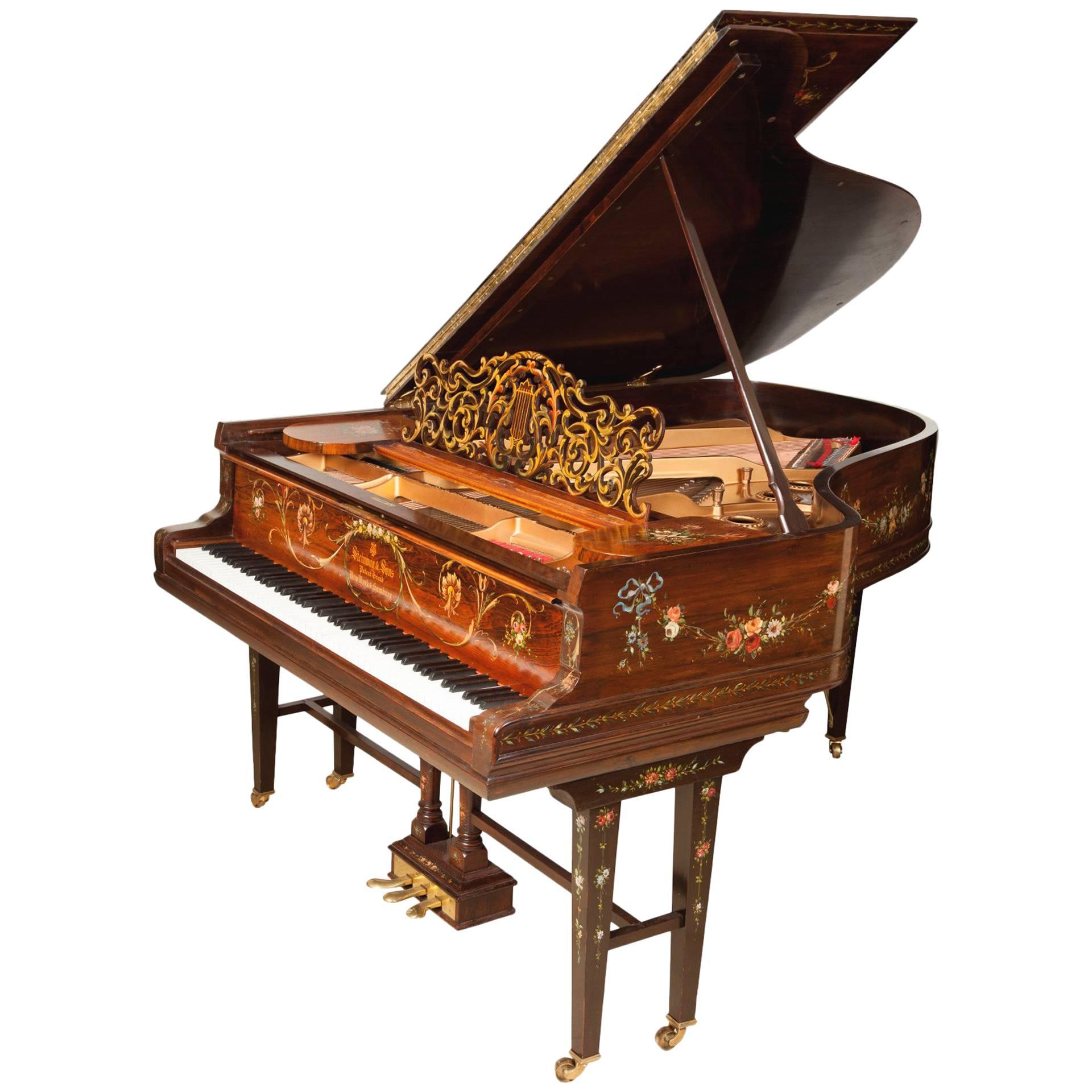 Art Case Steinway Hamburg Model "A" Grand Piano Hand Painted Masterpiece For Sale
