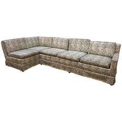 Vintage Faux Snakeskin Sectional Sofa 5