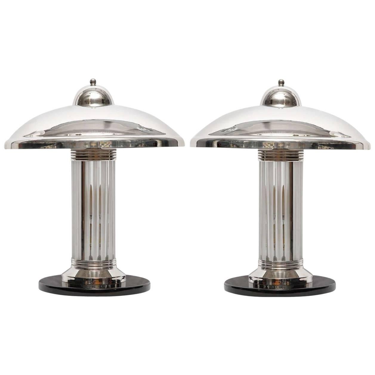 Pair of Art Deco Table Lamps For Sale