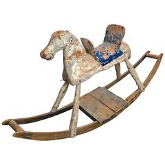 19th Century American Primitive Rocking Horse 9