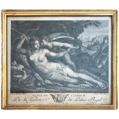 18th Century Engraving of Venus Et L'amour 6