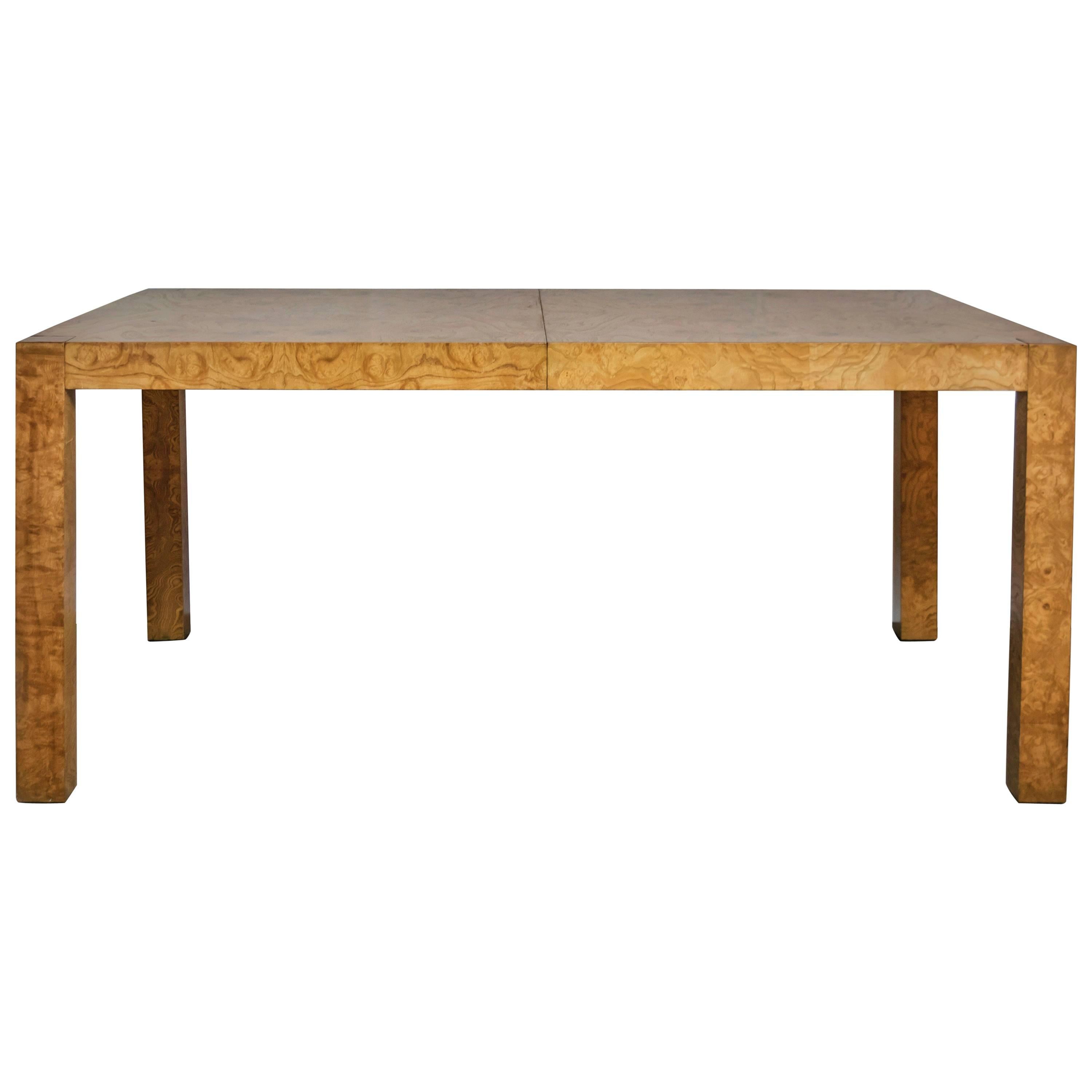 Milo Baughman Burl Wood Dining Table/Desk