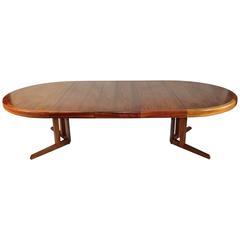 George Nakashima Rosewood and Walnut Dining Table Widdicomb, 1961 3
