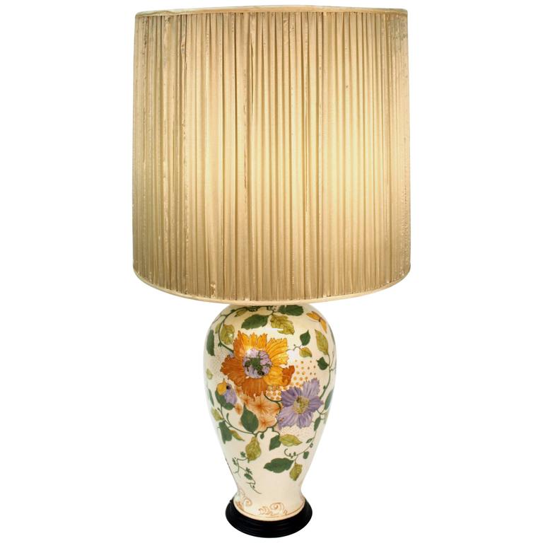Dutch HandPainted Porcelain Baluster Vase Lamp at 1stDibs