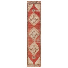 Vintage Turkish Oushak Runner