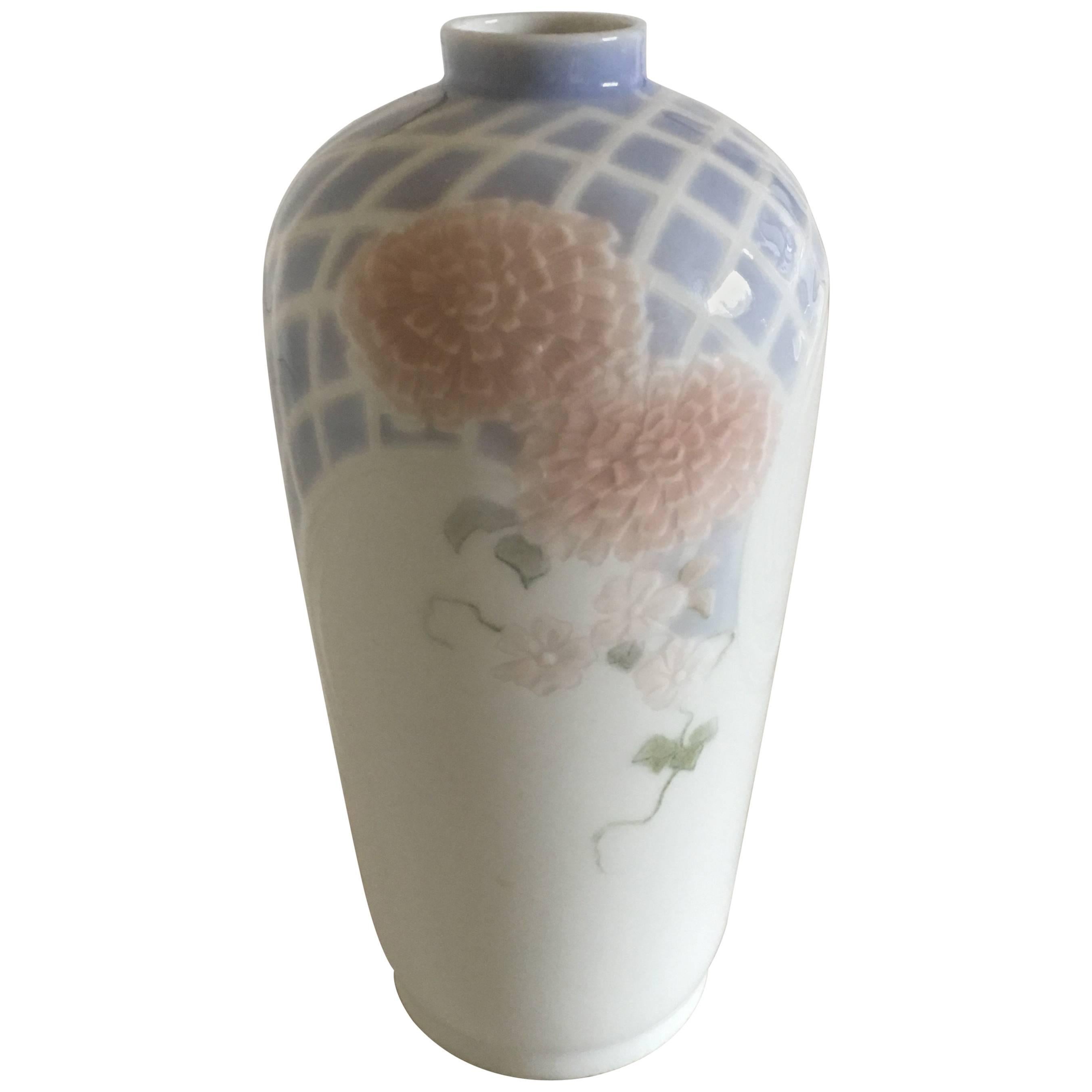 Royal Copenhagen Relief Bas Patterned Vase by Anna Smidth For Sale
