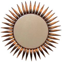 Spanish Copper Sunburst Mirror