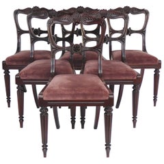 Set of Six 19th Century Mahogany Dining Chairs