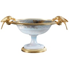 Early 19th Century Opaline Crystal Cup with Birds