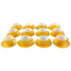 12 Pieces, Susanne Yellow Confetti Royal Copenhagen or Aluminia Coffee Service