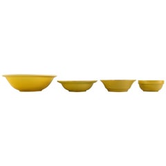 Four Bowls, Susanne Yellow Confetti Royal Copenhagen / Aluminia