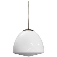 Vintage Opaline School Lamp, 1950s