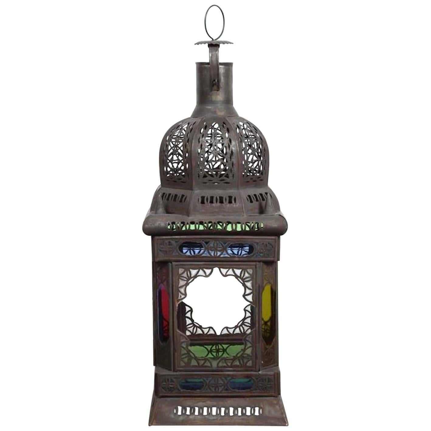 Moroccan Moorish Glass Candle Lantern or Pendant