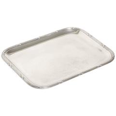 Charles Tirbour French Art Deco Small Rectangular Sterling Silver Tray