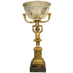 Gilt Bronze and Cut Crystal Second Empire Centerpiece, 19th Century