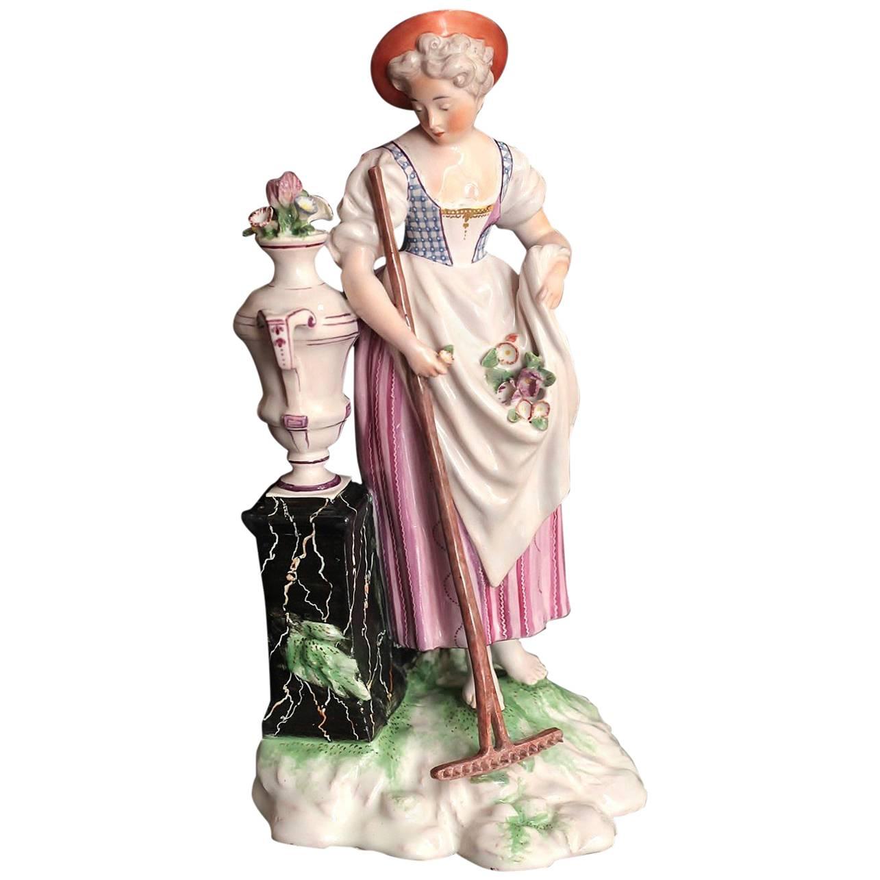 Figure of Niderviller Faience 'France' Representing a Young Woman, 18th Century