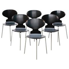 Model FH 3100 Ant Chairs by Arne Jacobsen for Fritz Hansen, 1969, Set of Six